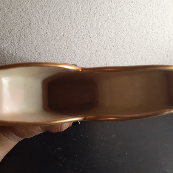 EXQUISITE VTG Abingdon Pottery 9" Handpainted Fan Vase. - Picture 5 of 8